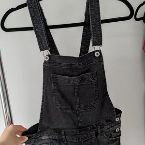 Denim black overalls